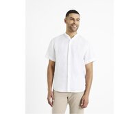 Lněná košile Damopoc Bílá, S