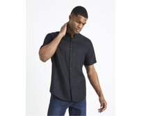 Lněná košile Damopoc Černá, S