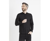 Lněná košile Damaolin Černá, S