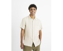 Lněná košile Damarlin Krémová, S