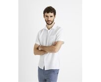 Lněná košile Damarlin Bílá, S