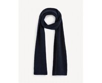 Žebrovaná šála Viribs Tmavě m Modrá, tu