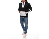 Pánská mikina na zip B1696 - černá Černá, L