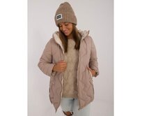 Dámská bunda s kapsami přechodová béžová Béžová, 2XL