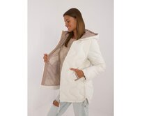 Dámská bunda s kapsami prošívaná přechodová ecru Ecru, L