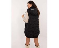 Dámská vesta s kapsami prošívaná černá Černá, 2XL