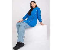 Dámská halenka s knoflíky plus size BRIGGETE tmavě modrá Námořnická modrá, Univerzální