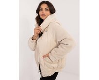 Dámský kabát s manšestrovými vsadkami světle béžový Béžová, L