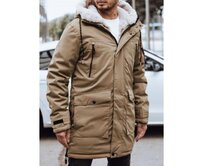 Pánská zimní bunda ORA tmavě béžová Béžová, M