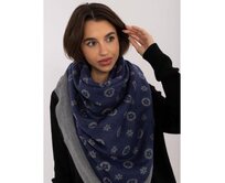 Dámská šála vzorovaná tmavě modro šedá Námořnická modrá, Univerzální