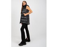 Dámská vesta s kapucí péřová KATHLYN černá Černá, M