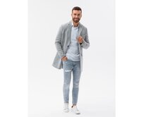 Pánský kabát JOSHUA šedý Šedá, XXL