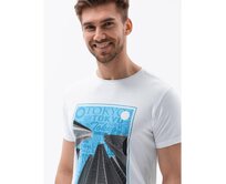 Pánské tričko s potiskem BENONI bílé Bílá, XXL