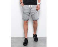 Pánské džínové kraťasy NELSON šedé Šedá, M