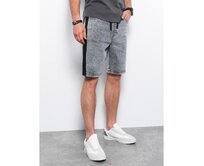 Pánské džínové kraťasy IAN šedé Šedá, M
