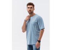 Pánské tričko OVERSIZE modré Modrá, S