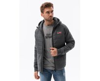 Pánská bunda MILAN tmavě šedá Šedá, S