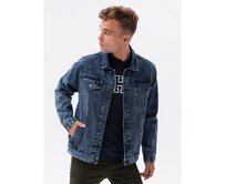 Pánská jeansová bunda DARCIO tmavě modrá Modrá, M