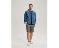 Pánské šortky PRM SH 302 W429 šedá melanžová Šedá, 32