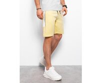 Pánské teplákové šortky s lemováním V1 W359 žluté Žlutá, XL