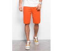 Pánské teplákové šortky s lemováním V5 W360 oranžové Oranžová, M