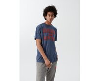 Pánské tričko s potiskem NY SHADE S1828 tmavě modrý melanž Modrá, S