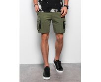 Pánské šortky s nákladovými kapsami V4 OM-SRSK-0106 olivové Olivová, S