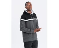 Pánská tříbarevná mikina V2 OM-SSNZ-22FW-014 šedá Šedá, M