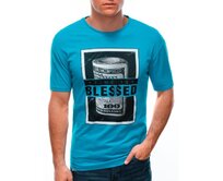 Pánské tričko s potiskem S1601 modré Modrá, M