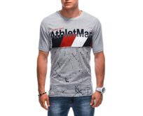 Pánské tričko s potiskem S1887 šedá Šedá, M