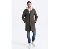 Pánský kabát grafitově V6 OM-COWC-0104 khaki Tmavě šedá, L