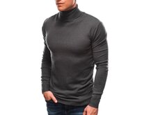 Pánská polokošile s výstřihem E162 šedá Černá, S