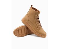 Pánské zimní šněrovací boty V3 OM-FOBO-0133 hnědé Béžová, 40