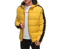 Pánská prošívaná zimní bunda V7 EM-JAHP-0101 žlutá Žlutá, S
