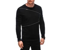 Pánská mikina s ozdobnými zipy OM-SSNZ-22FW-005 černá Černá, S