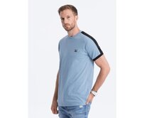 Pánské bavlněné tričko V3 S1632 modré Modrá, S