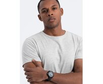 Pánské bavlněné tričko Classic BASIC V3 OM-TSBS-0146 šedé Šedá, 3XL