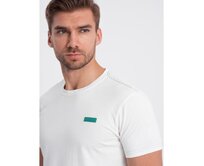 Pánské bavlněné tričko V5 OM-TSCT-0151 bílé Bílá, S