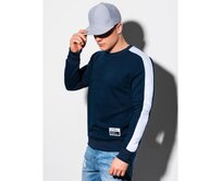 Pánská mikina bez kapuce OM-SSNZ-22FW-010 V2 tmavě modrá Námořnická modrá, S