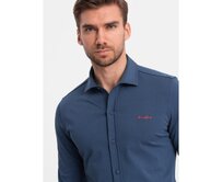 Pánská košile REGULAR modrá Modrá, S