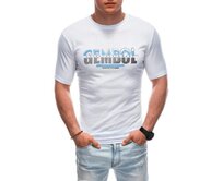 Pánské tričko s potiskem S1921 bílé Bílá, XXL