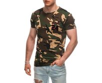 Pánské tričko S1926 hnědé Hnědá, XXL