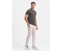 Pánské tepláky V1 OM-PABS-0206 světle béžové Béžová, S