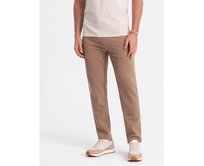 Pánské tepláky V2 OM-PABS-0206 hnědé Hnědá, S