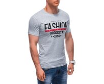 Pánské tričko S1933 šedé Šedá, XL/XXL