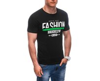 Pánské tričko S1933 černé Černá, XXL/3XL