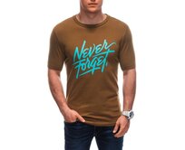 Pánské tričko s potiskem S1935 hnědá Hnědá, M