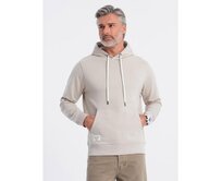 Pánská klokaní mikina s kapucí světle béžová Béžová, S