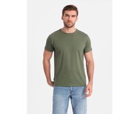 Pánské klasické bavlněné tričko BASIC khaki Bílá, 3XL