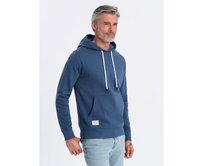 Pánská klokaní mikina s kapucí tmavě modrá Námořnická modrá, S